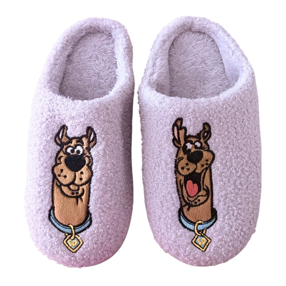 NEW Scooby-Doo Purple Sherpa Character Slippers Size 9-10 Women Loungewear Cozy